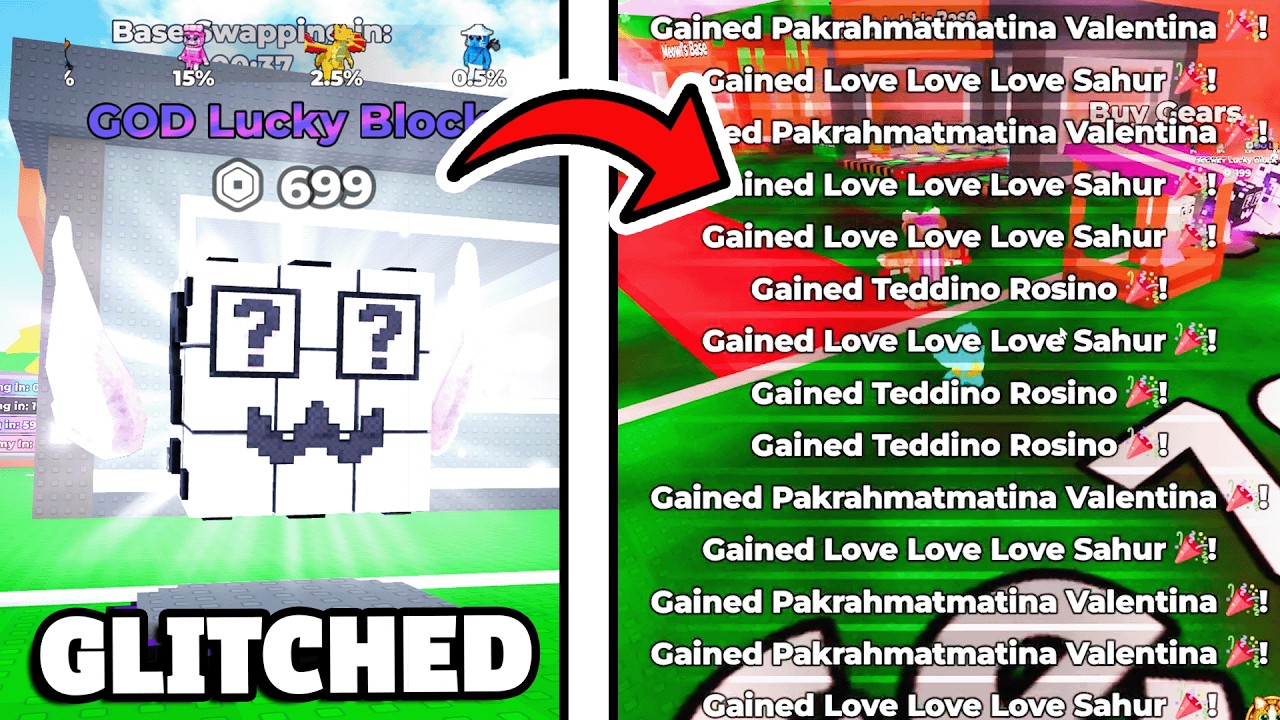 MASSIVE LUCKY BLOCK GLITCH GAVE ME INFINITE GODS...