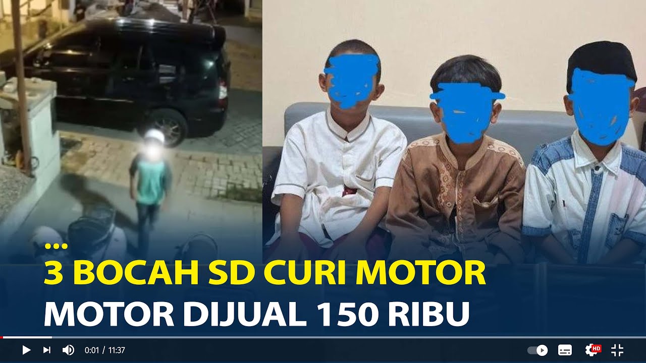 Viral 3 Bocah SD di Gresik Tertangkap Curi Motor, 4 Kali Beraksi Motor Dijual 150 Ribu