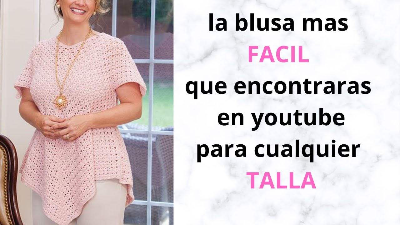 crochet blusa en todas las tallas how to do bluse crochet (subtittles in several lenguage)