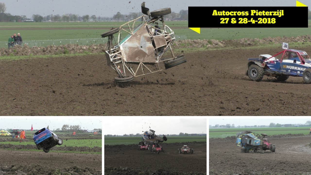 Autocross Pieterzijl 27 & 28-4-2018 Crashes