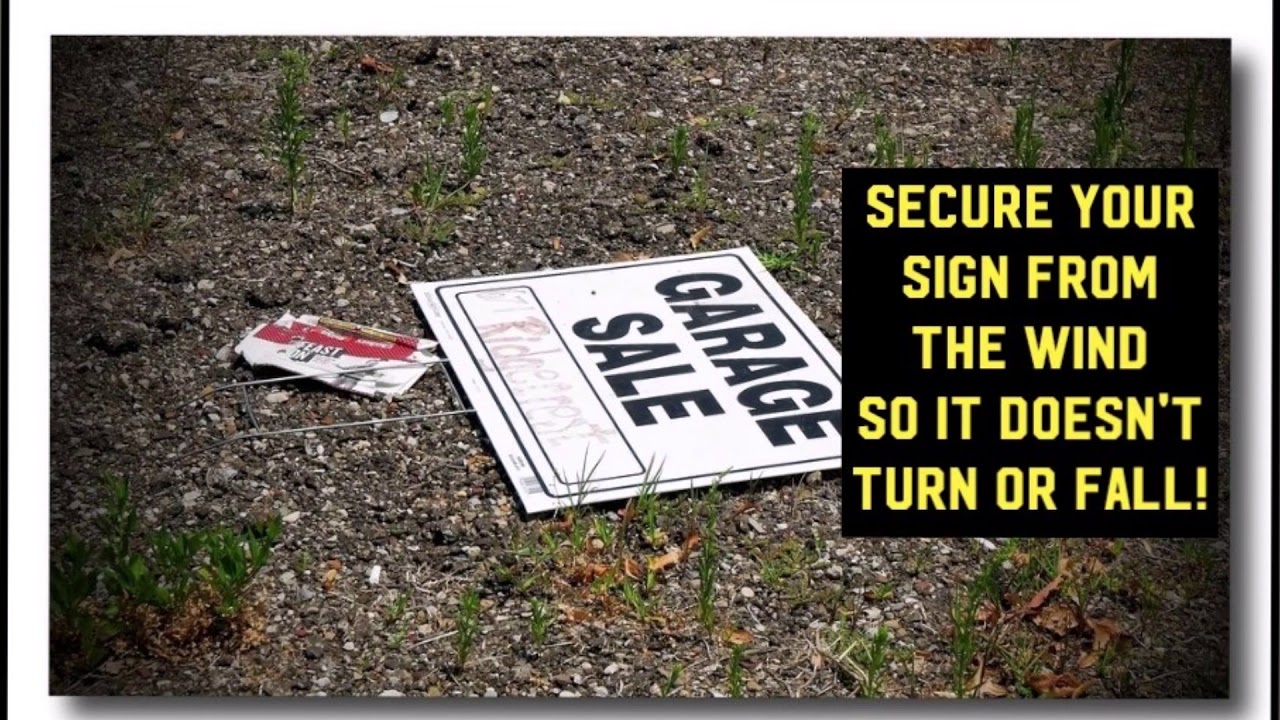 Garage Sale Tips for signs