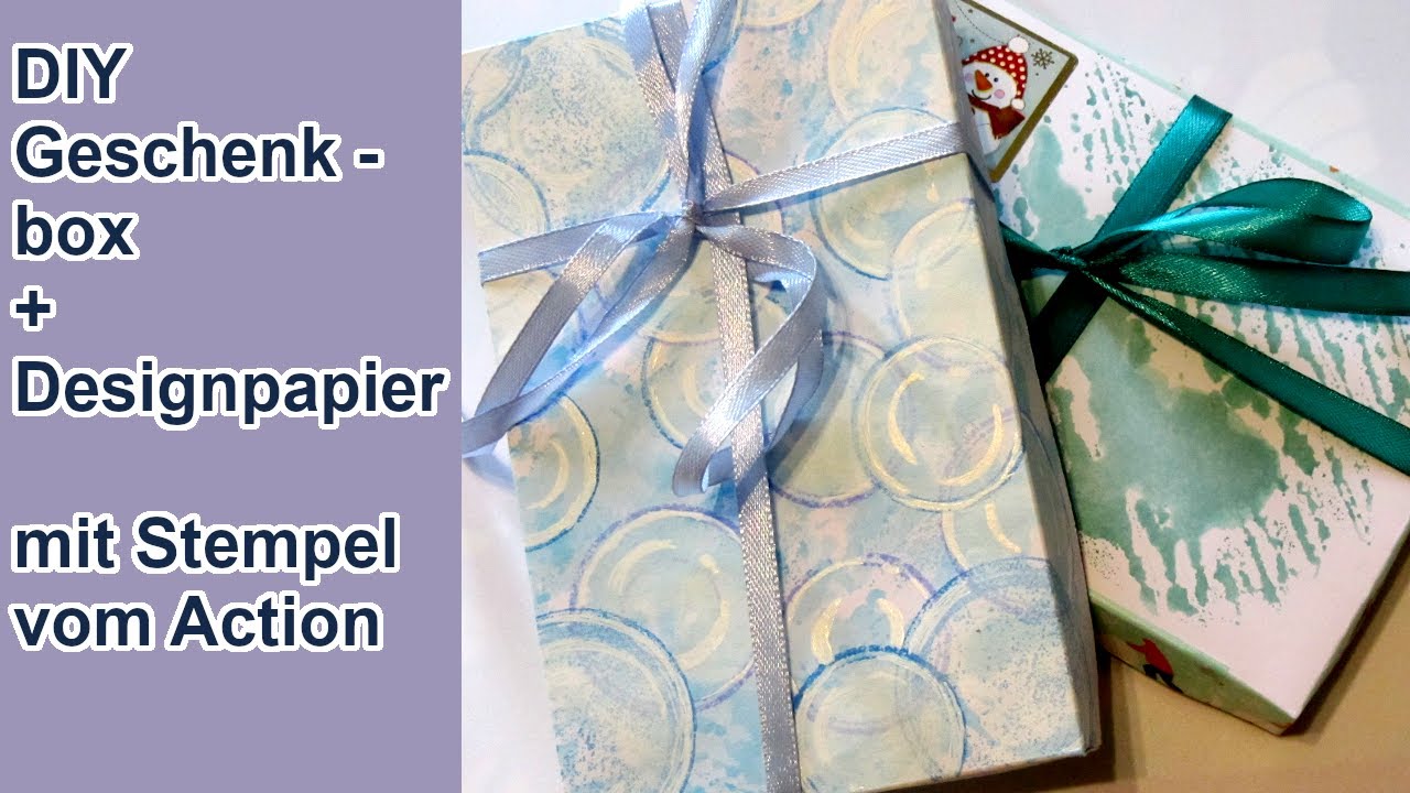 DIY Seifenblasen Designpapier selbst gemacht f&uuml;r Geschenkbox