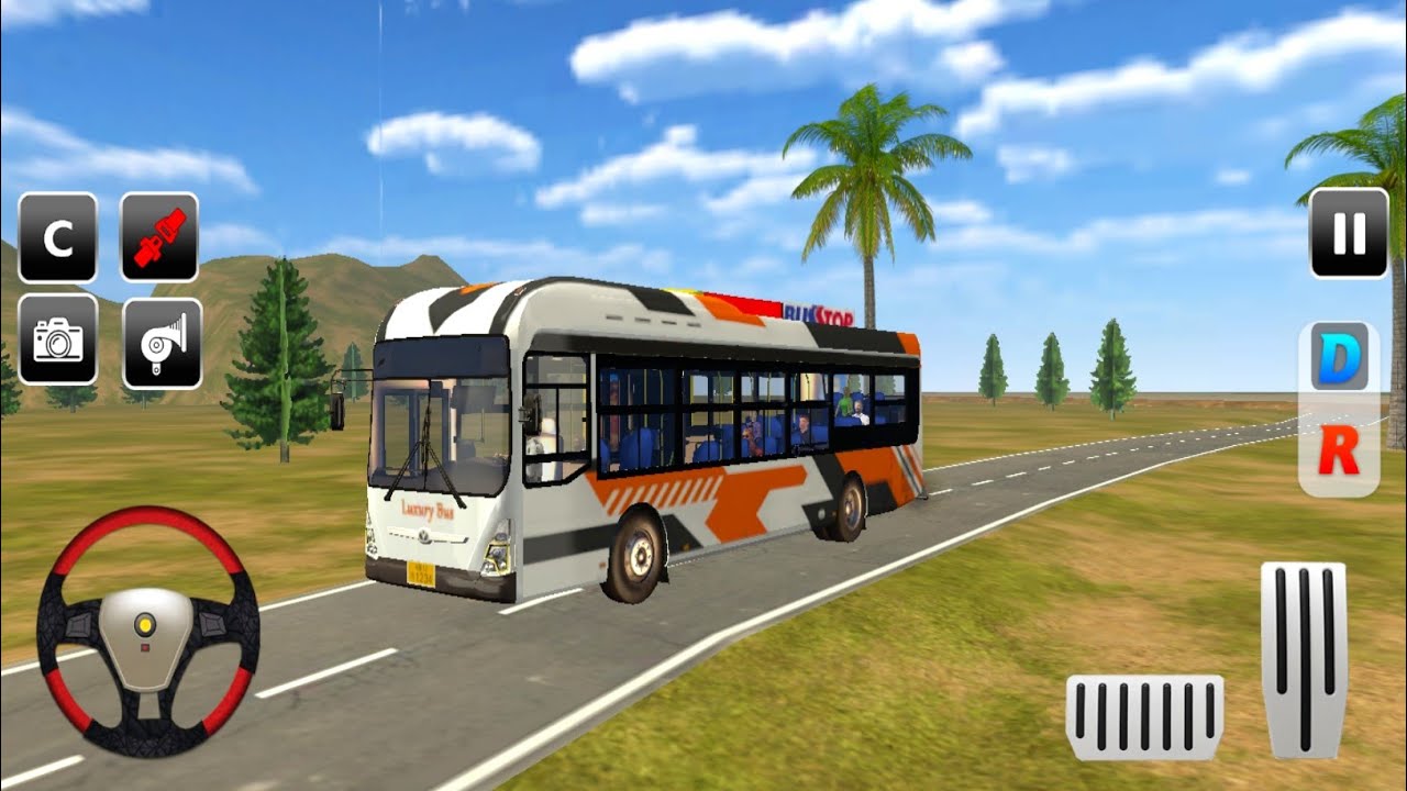 US Bus Simulator Driving Game - Bus Driving Coach Simulator 3d - Offroad City Coach Bus Gameplay 