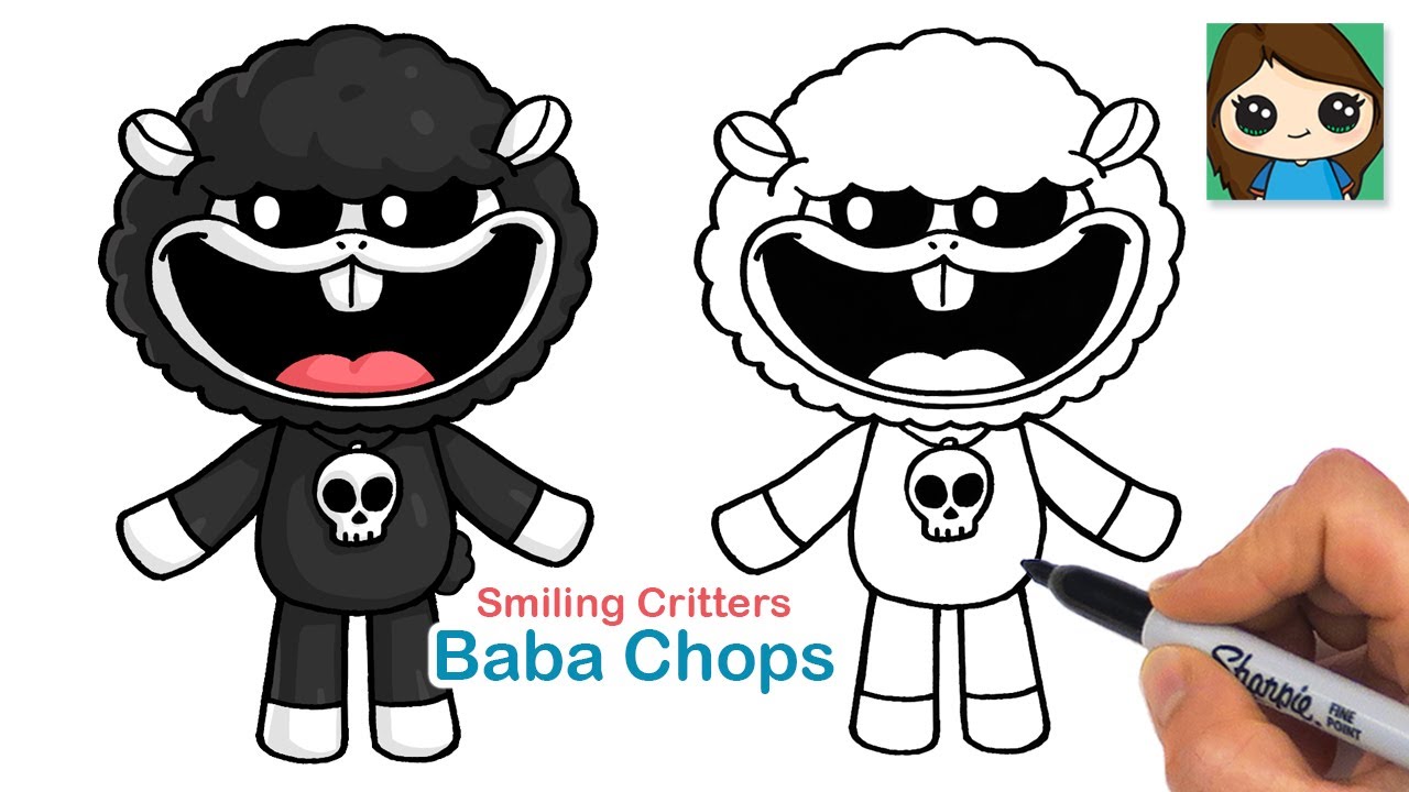 Learn How to Draw Baba Chops | Nightmare Smiling Critters | Poppy Playtime