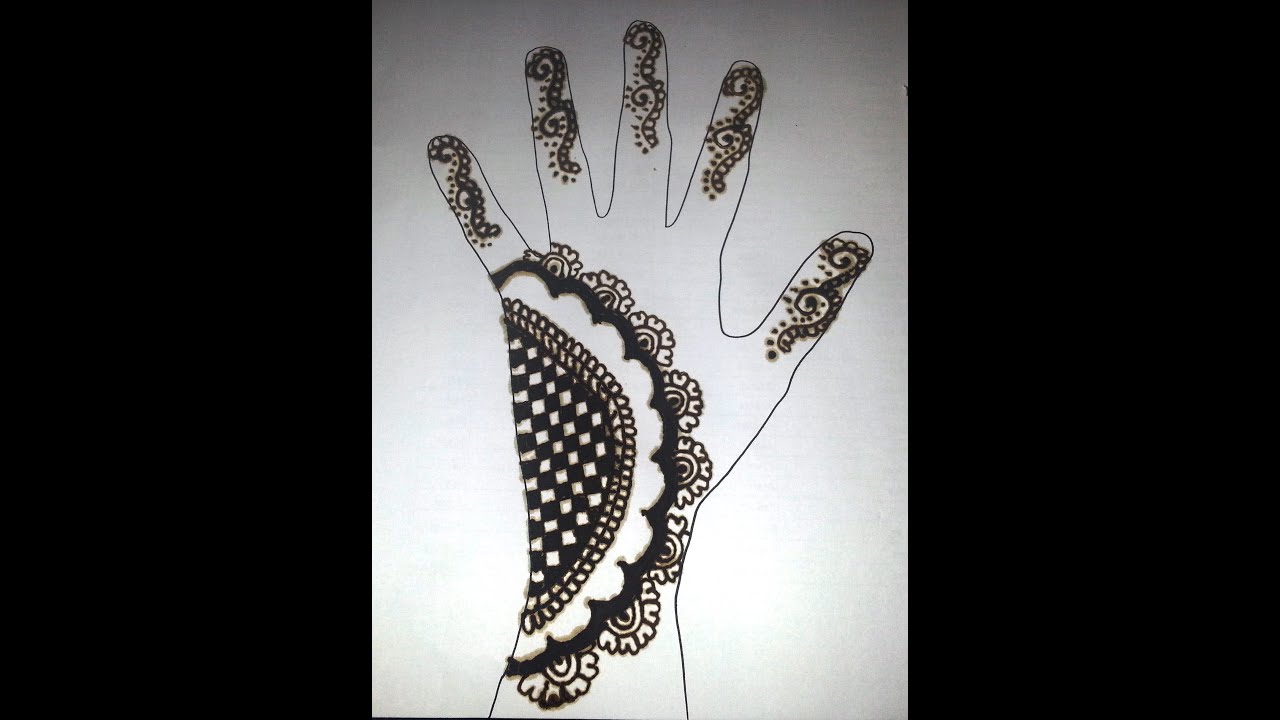 Simple checks arabic mehndi - easy arabic style modern henna design