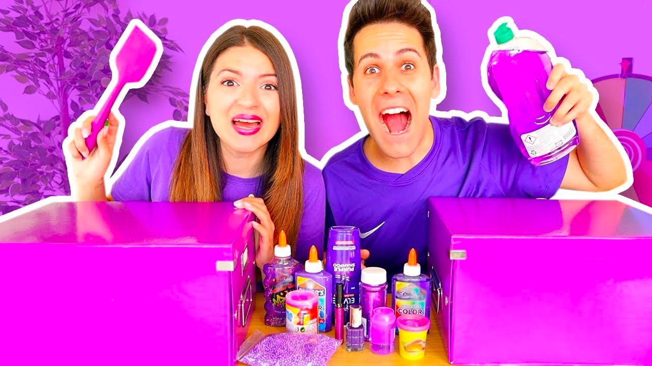 SLIME SOLO CON INGREDIENTI VIOLA CHALLENGE!