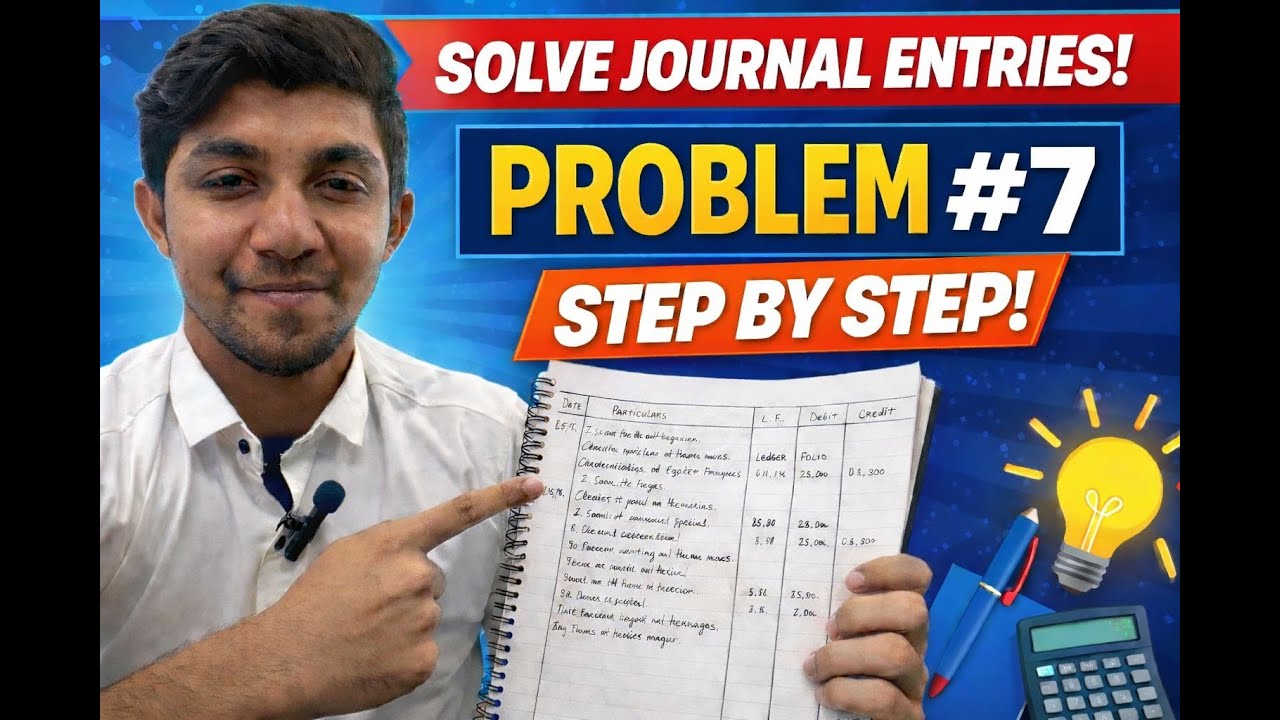 Intermediate 1st Year Accountancy | Journal Entries Problem No. 7 | TS Inter | Ranks Commerce