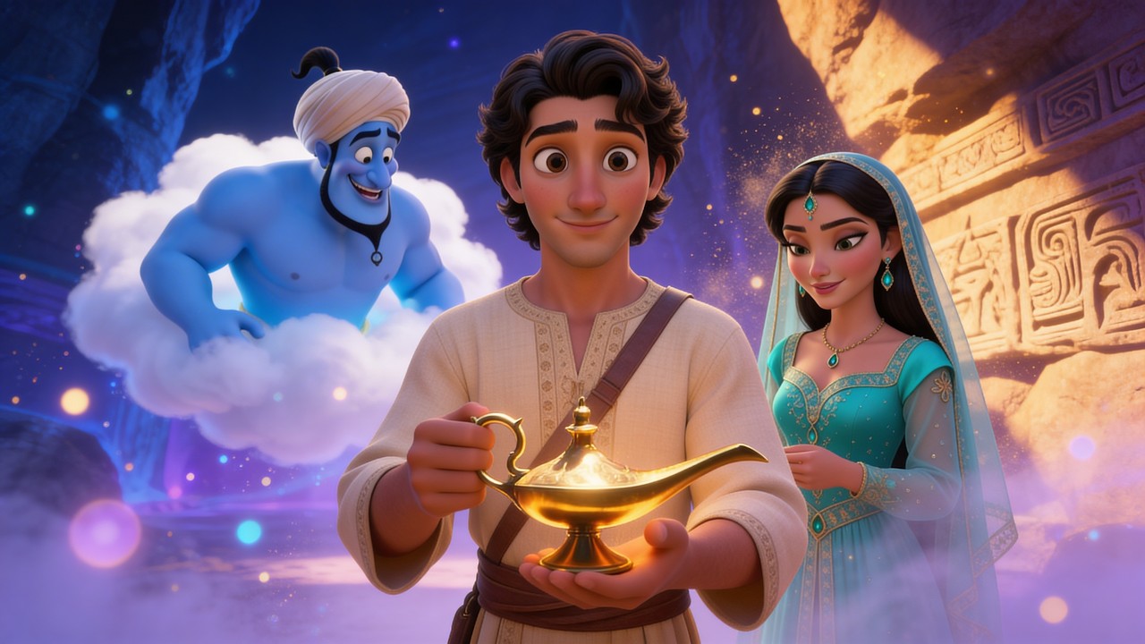 Aladino y la Lámpara Maravillosa ✨ Cuento Infantil Completo para Dormir en Español
