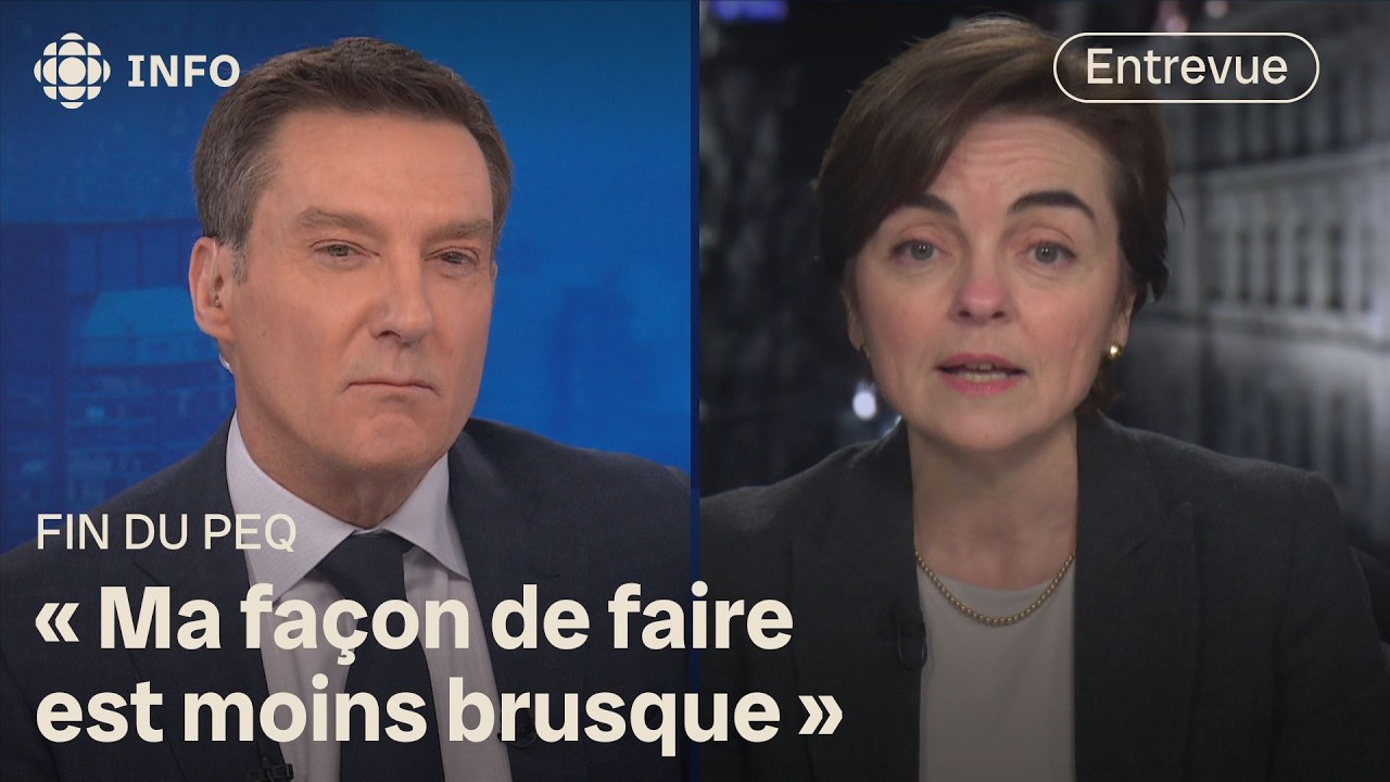 PEQ : Christine Fréchette explique pourquoi elle a changé son fusil d'épaule