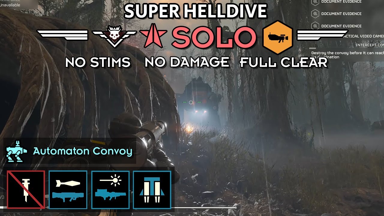 Helldivers 2 - Commando: Acquire Evidence (Super Helldive Solo / No Stims, No Damage)
