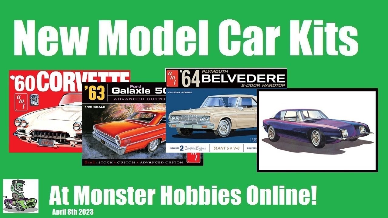 New 1/25th Scale Plastic Model Car Kits At Monster Hobbies Online - April 8th 2023
