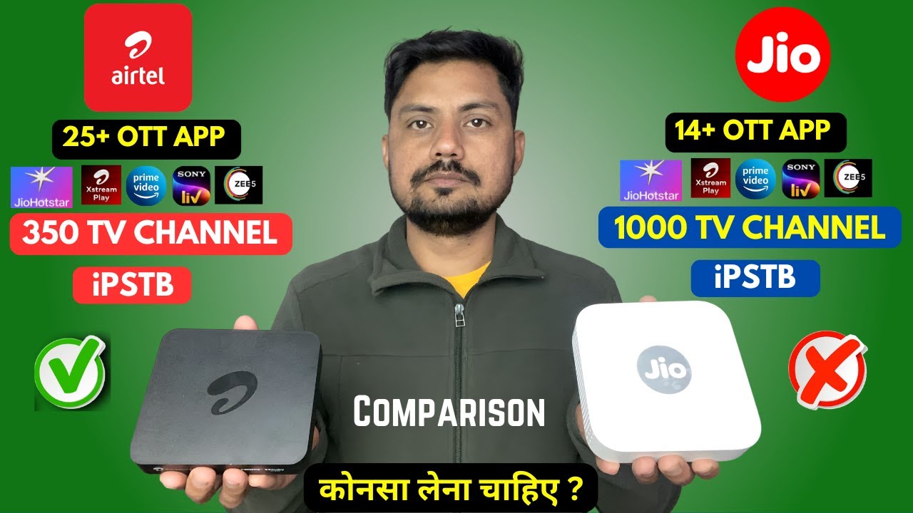 Jio Set Top Box vs Airtel Xstream Box 🔥 Full Comparison | Which Smart TV Box is Better in 2026