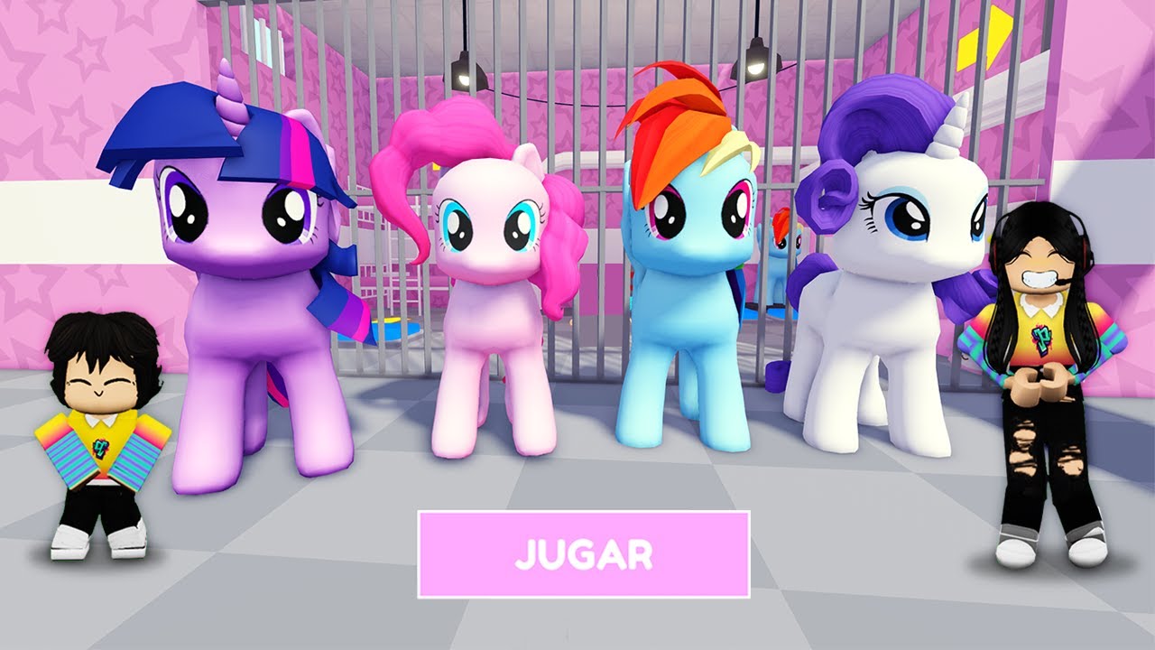 ESCAPA de la PRISI&Oacute;N de las PONIS MALVADAS en roblox🦄 😈 con mi hermanita | paolazgames