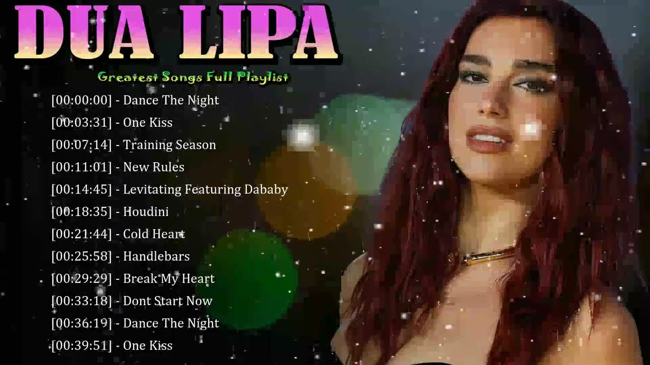 🎶 Dua Lipa – Energetic vocals blending style, rhythm, and unforgettable hooks ✨