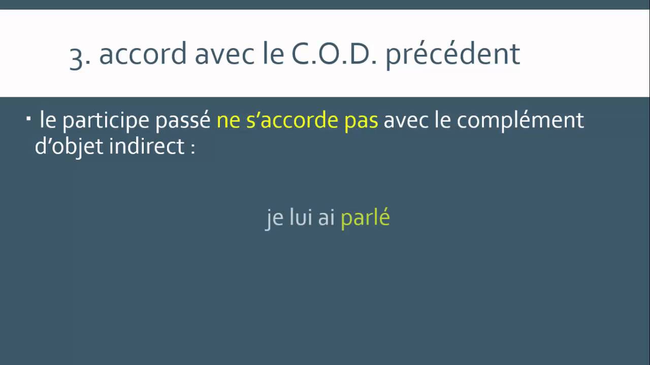 l'Accord du Participe Passé | VIDEO EN FRANÇAIS