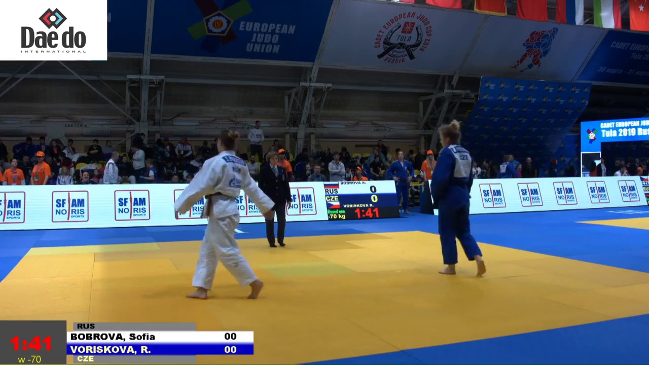 70 kg Bobrova S Voriskova R 31 03 2019 T2 Кубок Европы по дзюдо среди юношей и девушек до 18 лет, Т