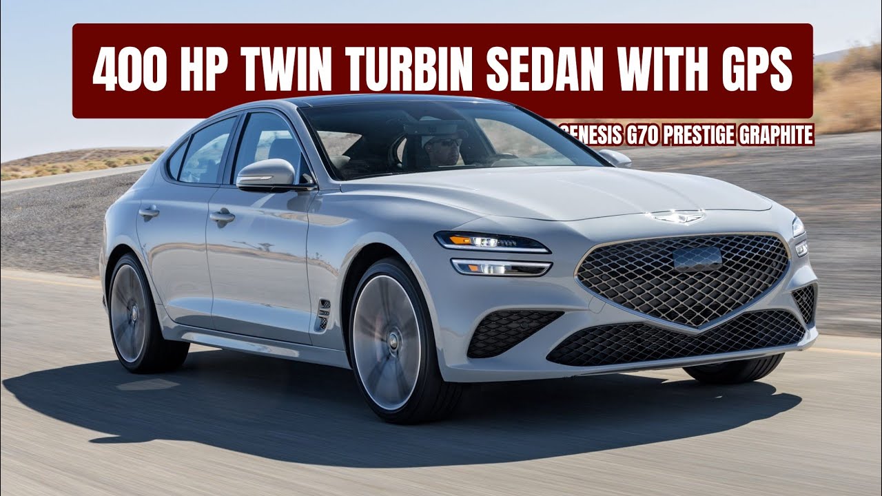 Genesis G70 Prestige Graphite 2026 года — ~300 л.с., двойной турбонаддув, система динамического у...