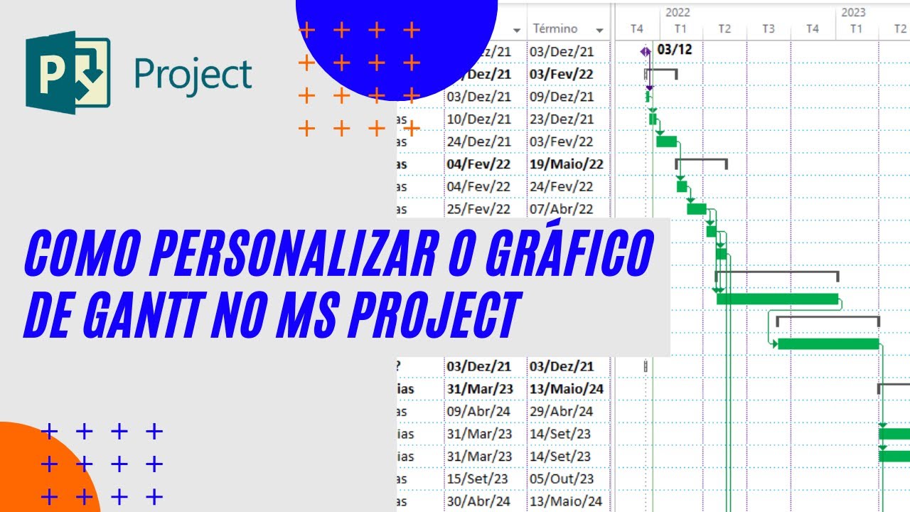 Como personalizar o Gráfico de Gantt no MS Project
