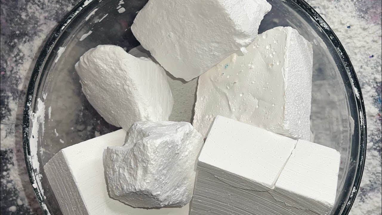 A Glass Bowl Full of Plain Jane 🤍 | GYM CHALK CRUSH ASMR | ASMR | #satisfying #asmr 