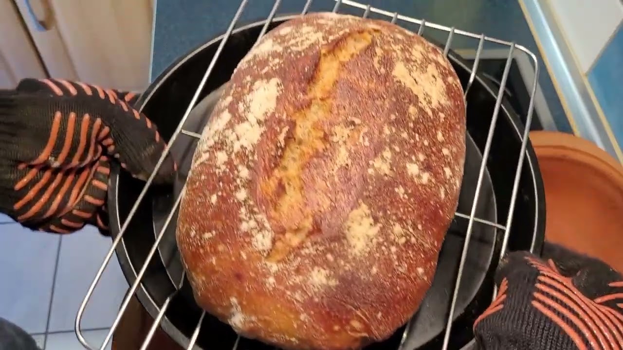Aldi Bauernbrot Backmischung im Römertopf