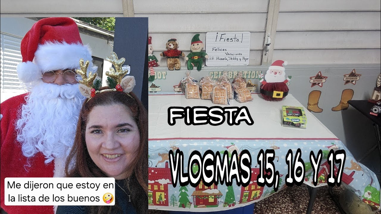 Vlogmas 15, 16 y 17 La fiesta de navidad, recibo un regalo y calendario de adviento #vlogmas 