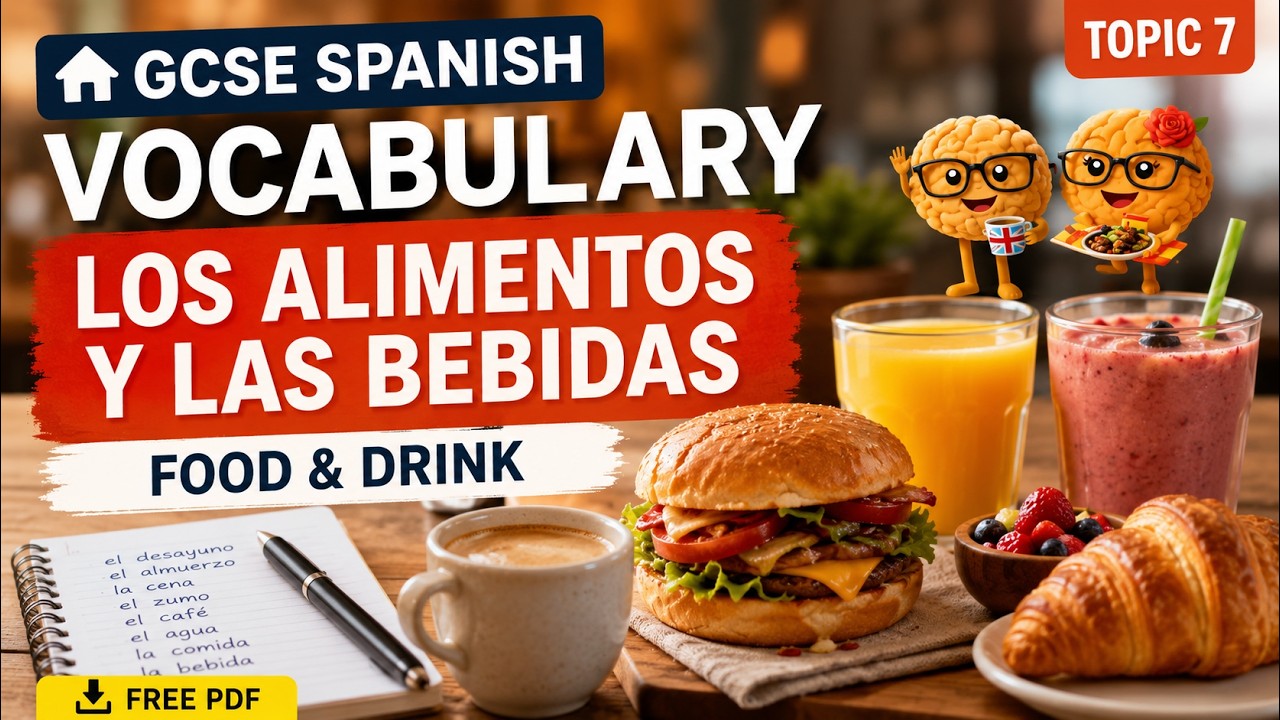 GCSE Spanish Vocabulary – Topic 7: Food & Drink (La comida y la bebida)