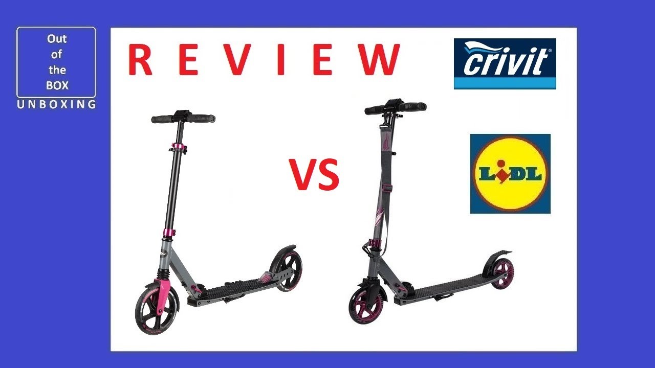 Crivit Aluminium VS Town Scooter REVIEW TEST (Lidl 100kg ABEC 7&9)