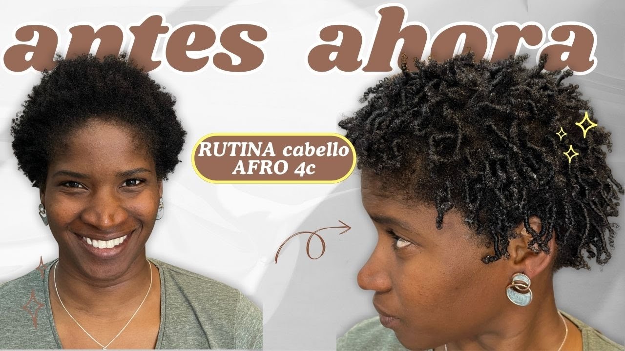 Curly Afro Tutorial en Cabello Natural. Como peinar y definir RIZOS EN PELO AFRO TIPO 4 C