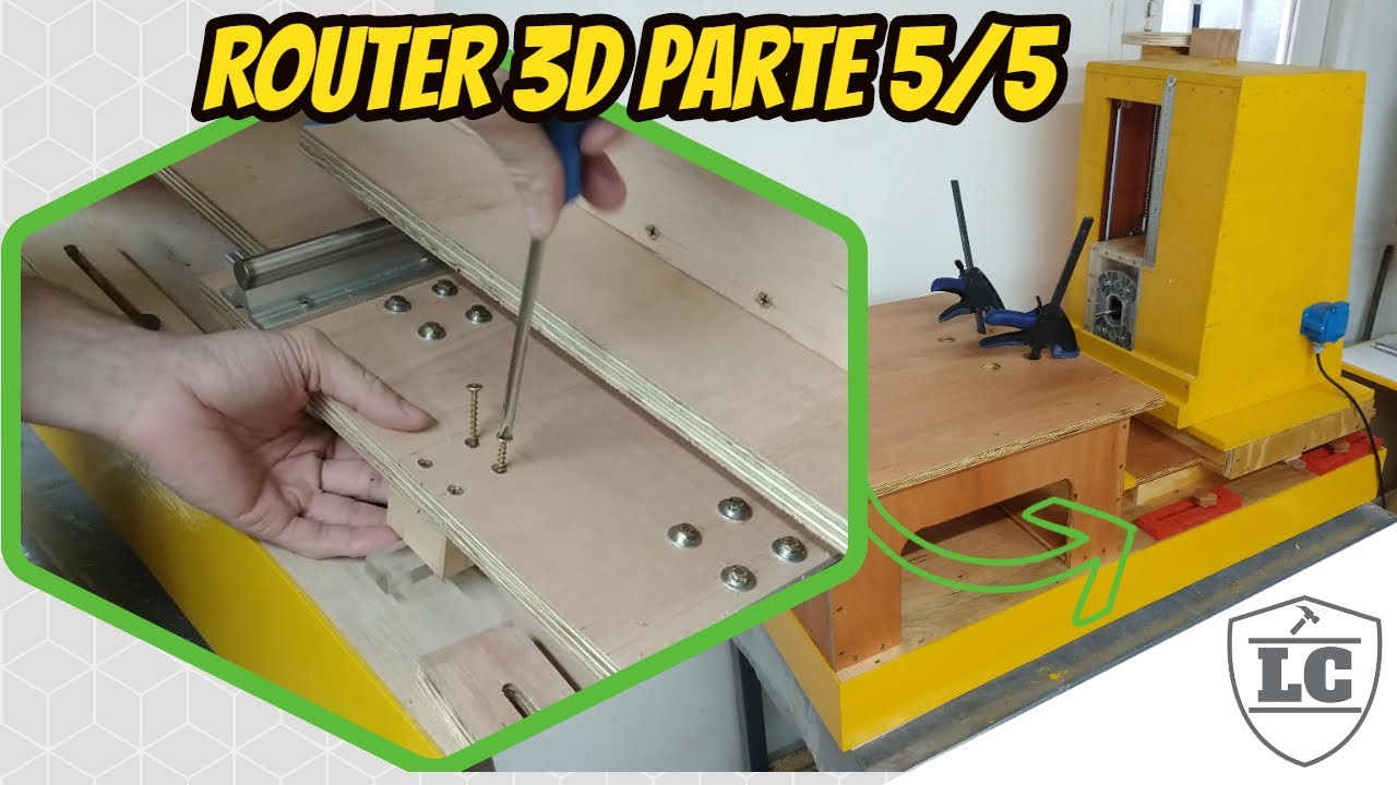 Topes, mesa de sujeción, manivela y toques finales (Router 3D - Parte 5)