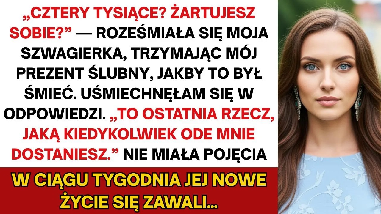 Po tym, jak moja szwagierka wyśmiała mój prezent ślubny, jej małżeńskie życie szybko się pogorszyło…