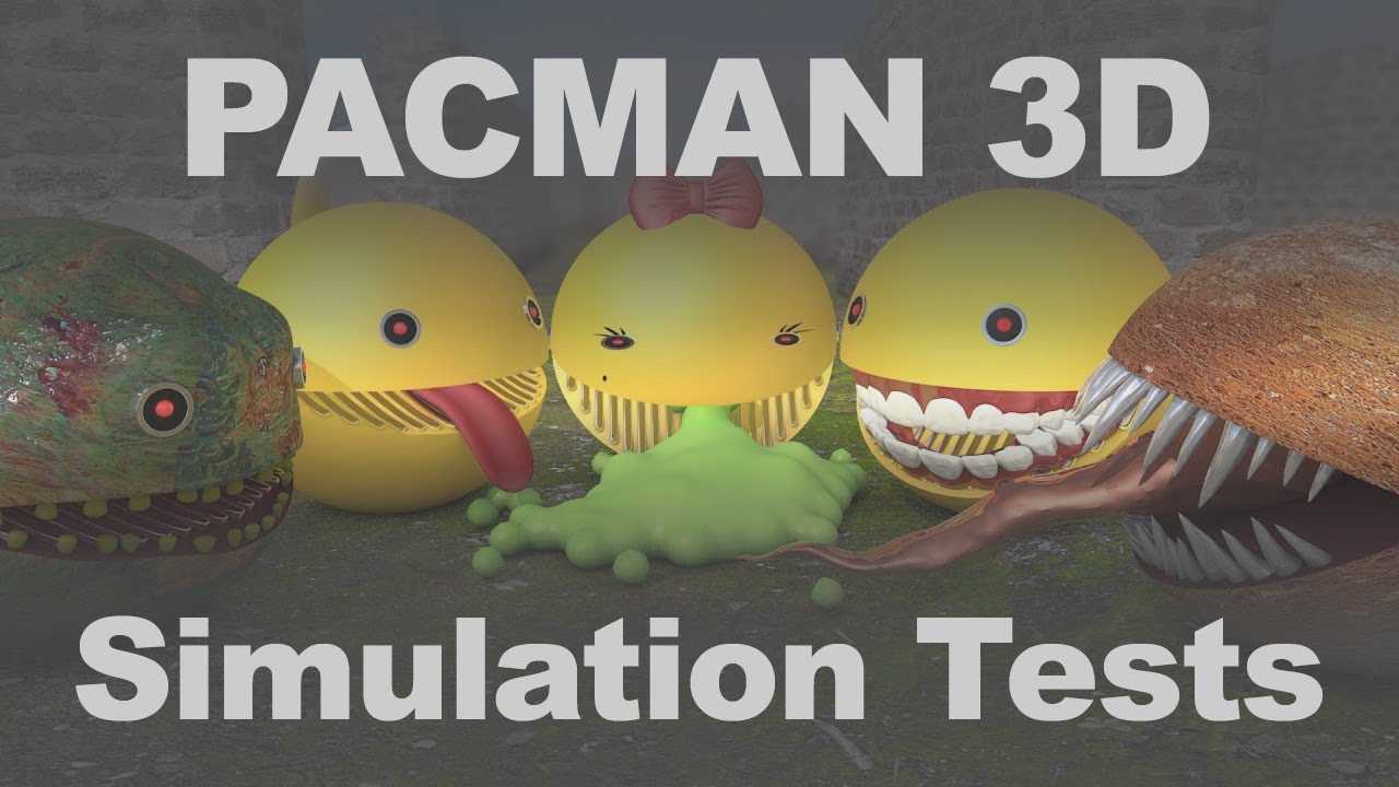 PACMAN 3D – Plastic Robot Physics Simulation Test Vol. 1