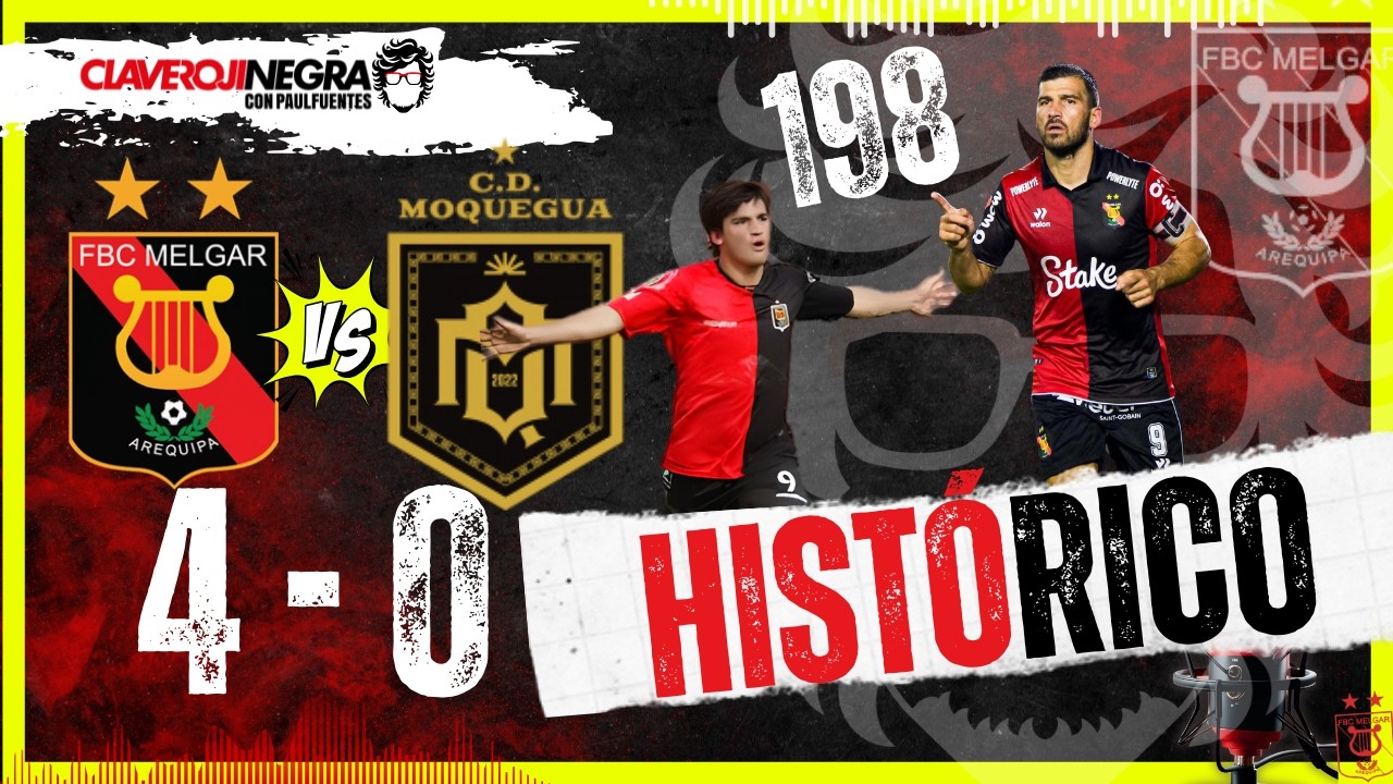 FBC MELGAR 4 - 0 D. Moquegua. Y 198 goles de Bernardo Cuesta.