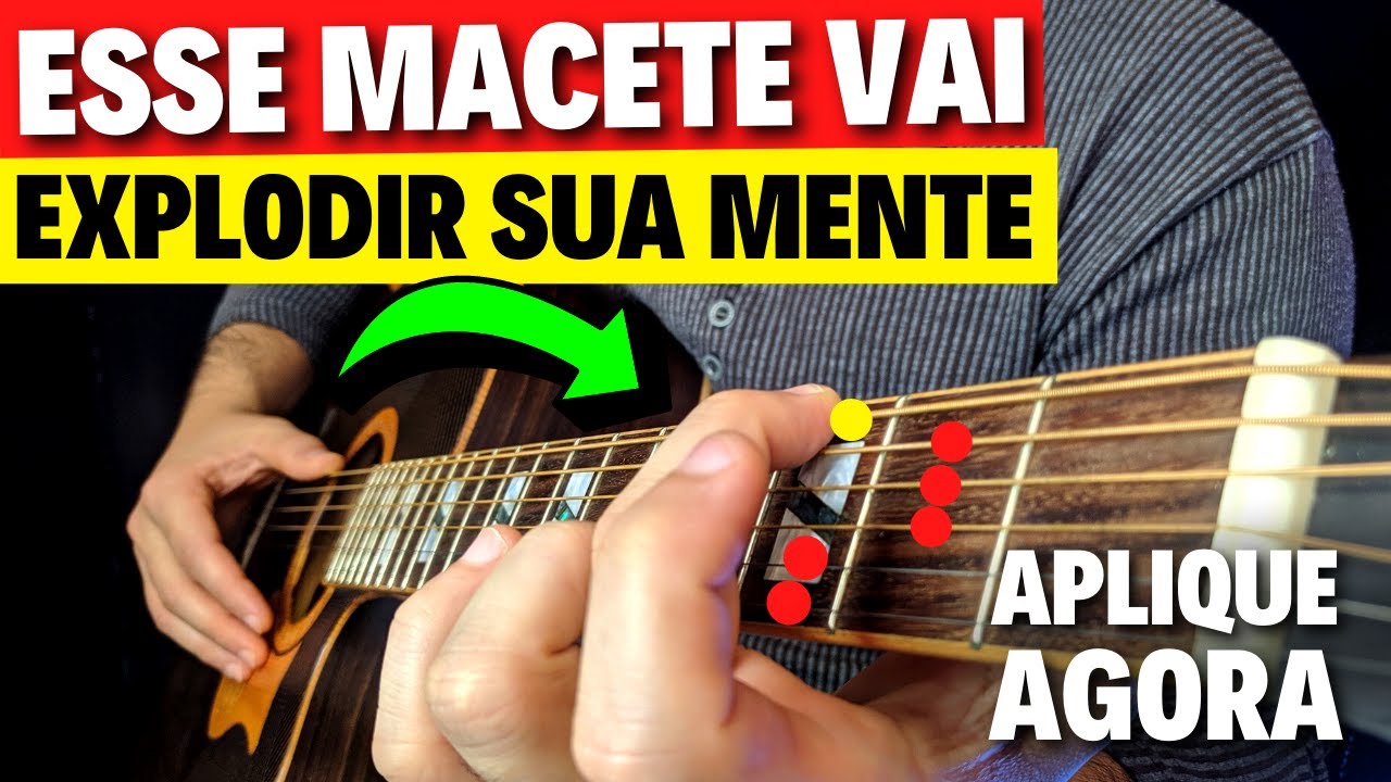 Como fazer arranjos no violão MESMO SENDO INICIANTE - Faça solos entre os acordes - Aula de violão