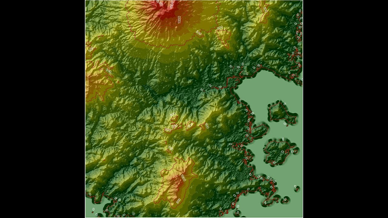 Tutorial membuat peta Topografi dan Batimetri - Arcgis