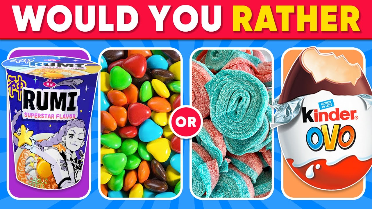Wolałbyś? - Stw&oacute;rz sw&oacute;j koszyk przekąsek i słodyczy 🍜🍬 Edycja słodyczy 🍭🍫 Codzienny quiz