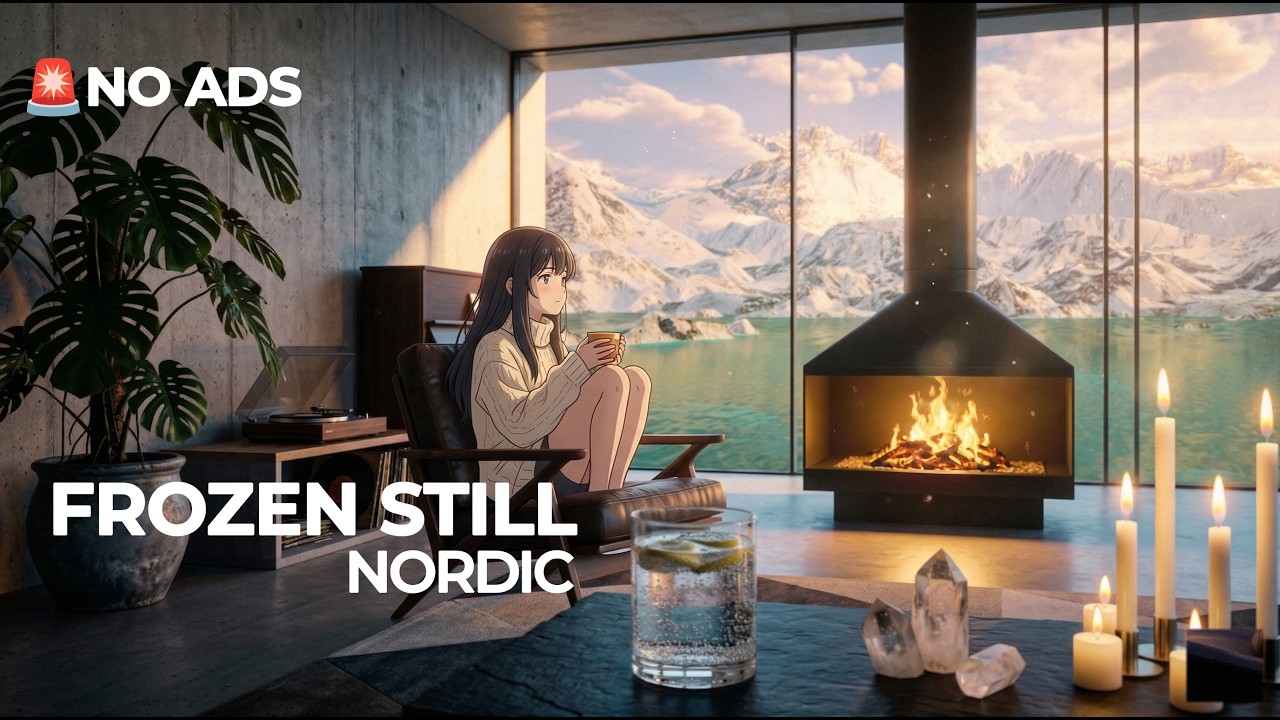 Frozen Still in the Nordic | 3 Hours Ambient Minimalist Jazz Guitar for Deep Focus & Calm