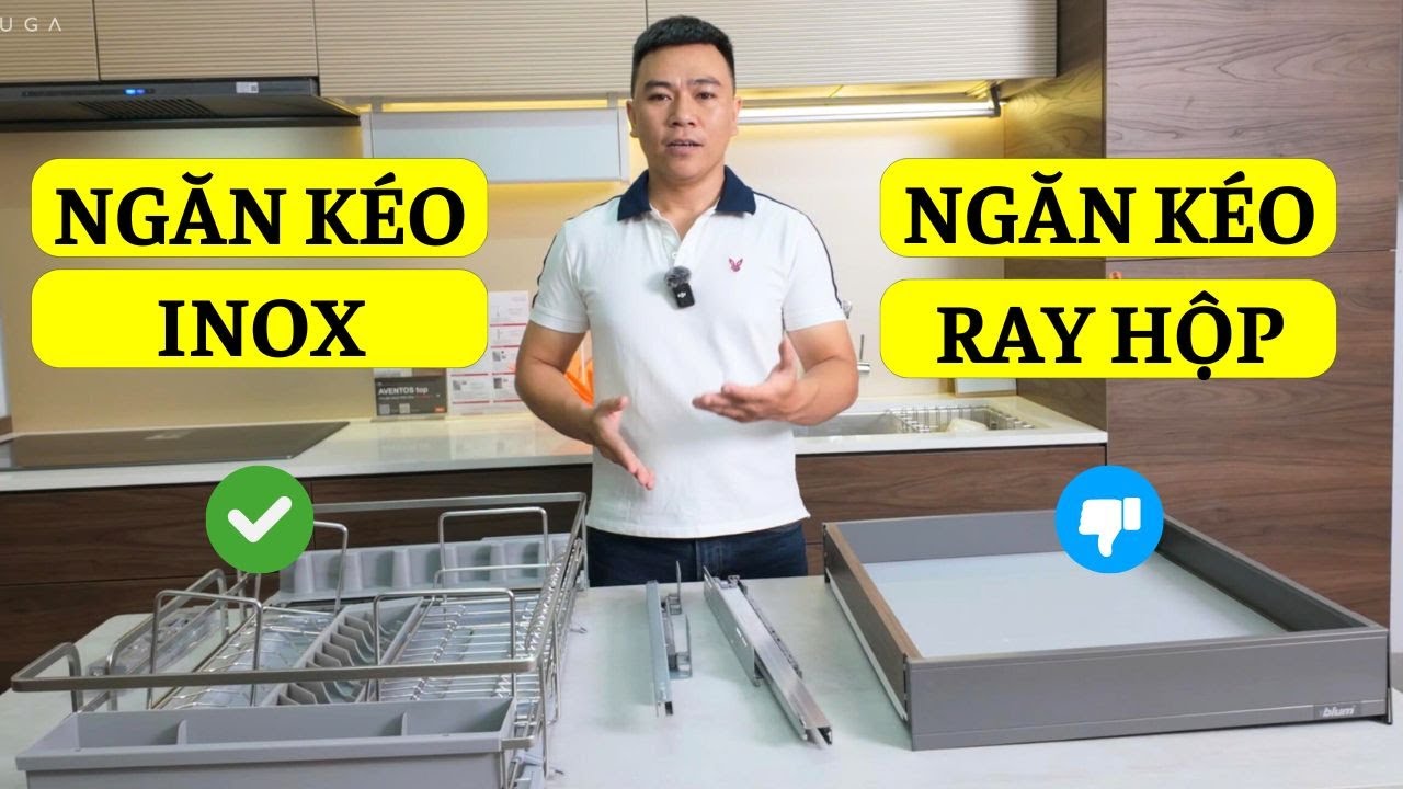 Nên chọn phụ kiện inox hay ray hộp blum cho tủ bếp | HUGA