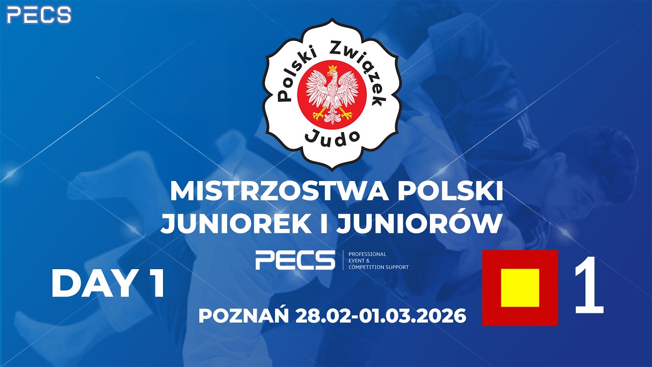 DZIEŃ 1 - TATAMI 1 - MISTRZOSTWA POLSKI JUNIOREK I JUNIORÓW 28.02-01.03.2026 POZNAŃ