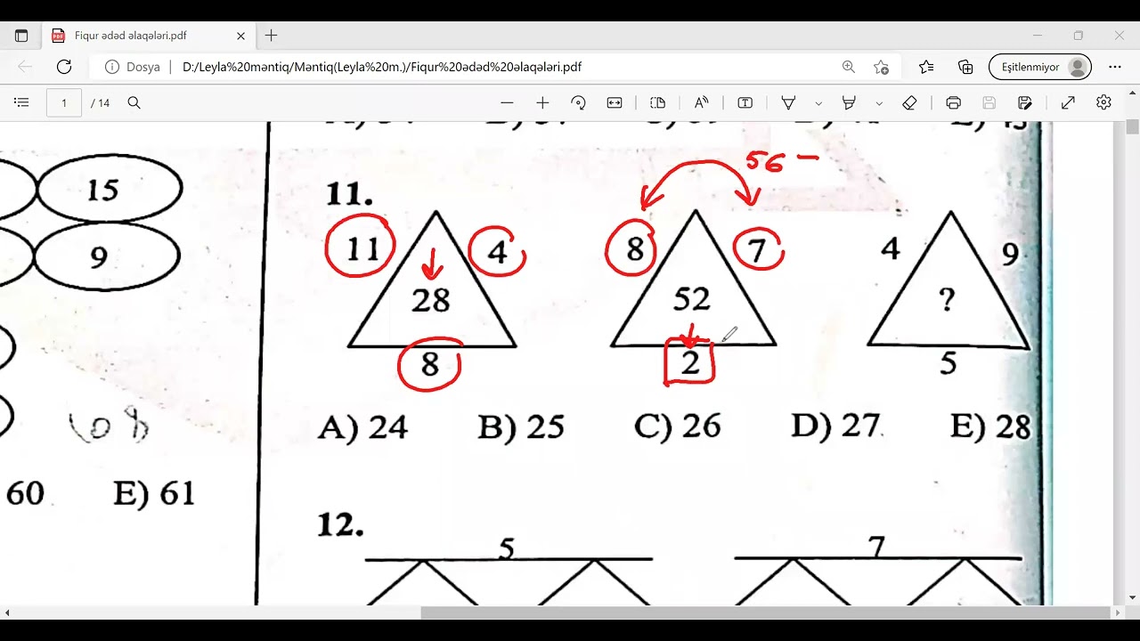 Fiqur ədəd əlaqələri (Rebuslar) mövzu izahı .