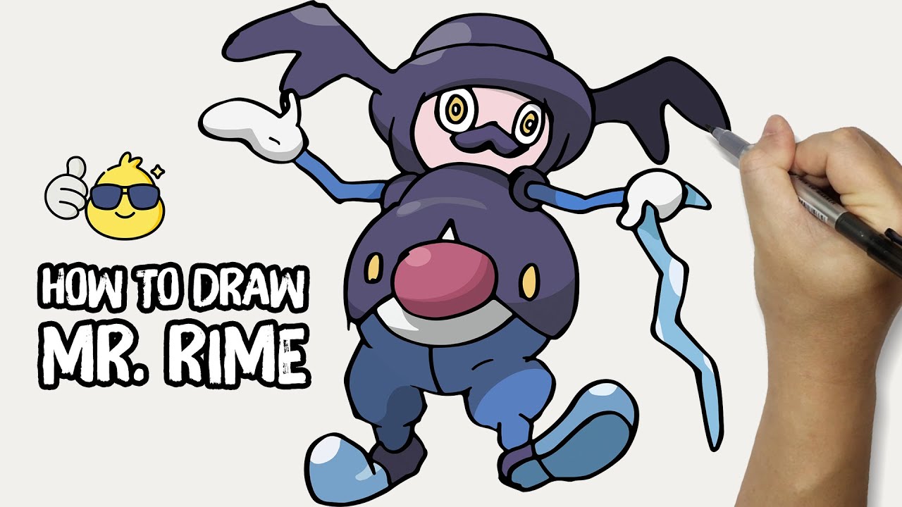 How to Draw Pokemon Mr. Rime Step by Step Easy | Duc Draw