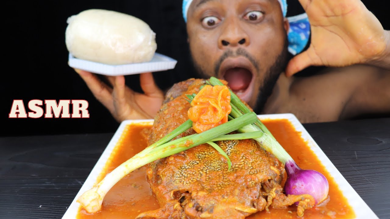 Mukbang Asmr Massive CATFISH HEAD pepper Soup & Pounded Yam. Titi,my love no where in Nigeria😭