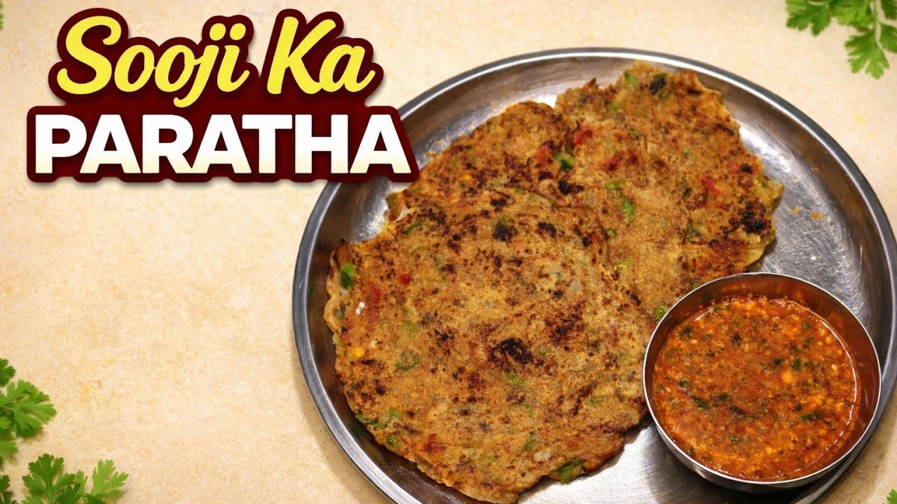 सूजी का पराठा एक बार बनाएंगे तो बार-बार बनाते रहेंगे 😍 | 5 मिनट का आसान नाश्ता |Sooji Paratha Recipe