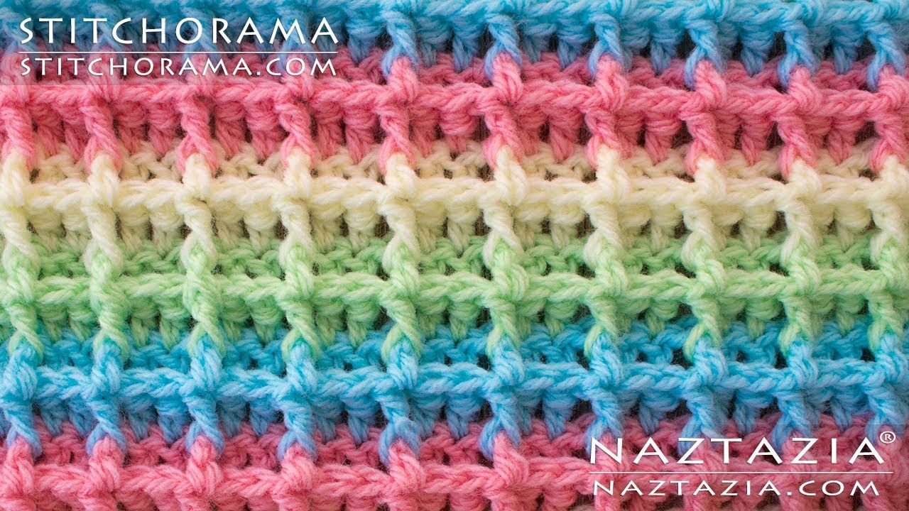 HOW to CROCHET WAFFLE STITCH - Stitchorama by Naztazia