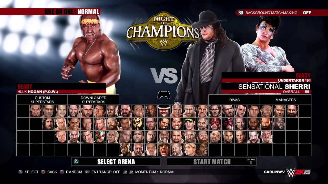 WWE 2K15 hulk hogan 90s vs undertaker 90s