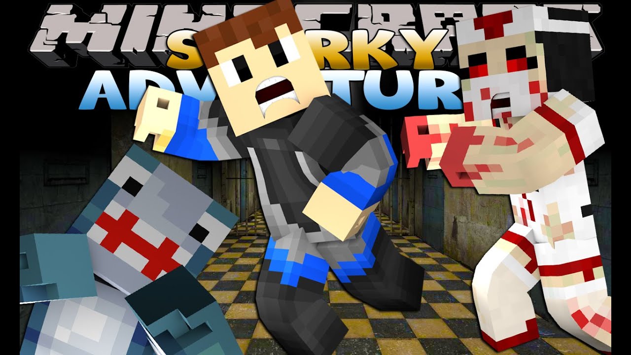 Minecraft Adventures - Sharky & Scuba Steve - ZOMBIE HOSPITAL!!