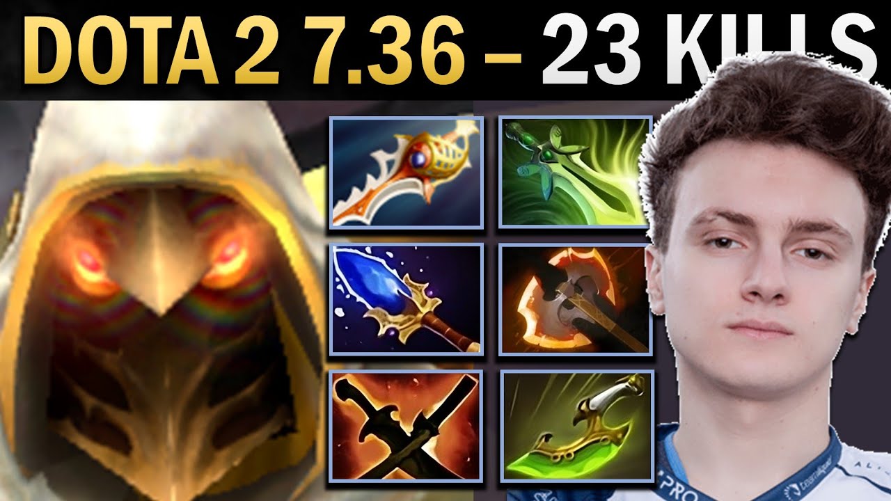 Juggernaut Gameplay Miracle with 23 Kills and Nullifier - Dota 7.36