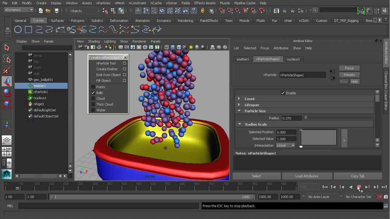Maya Top Tip: Start Understanding and Creating nParticles