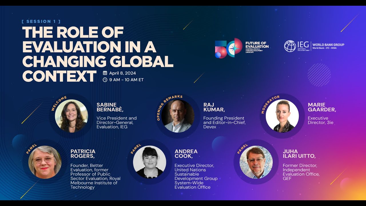 Future of evaluation | Session 1: The Role of Evaluation in a Changing Global Context