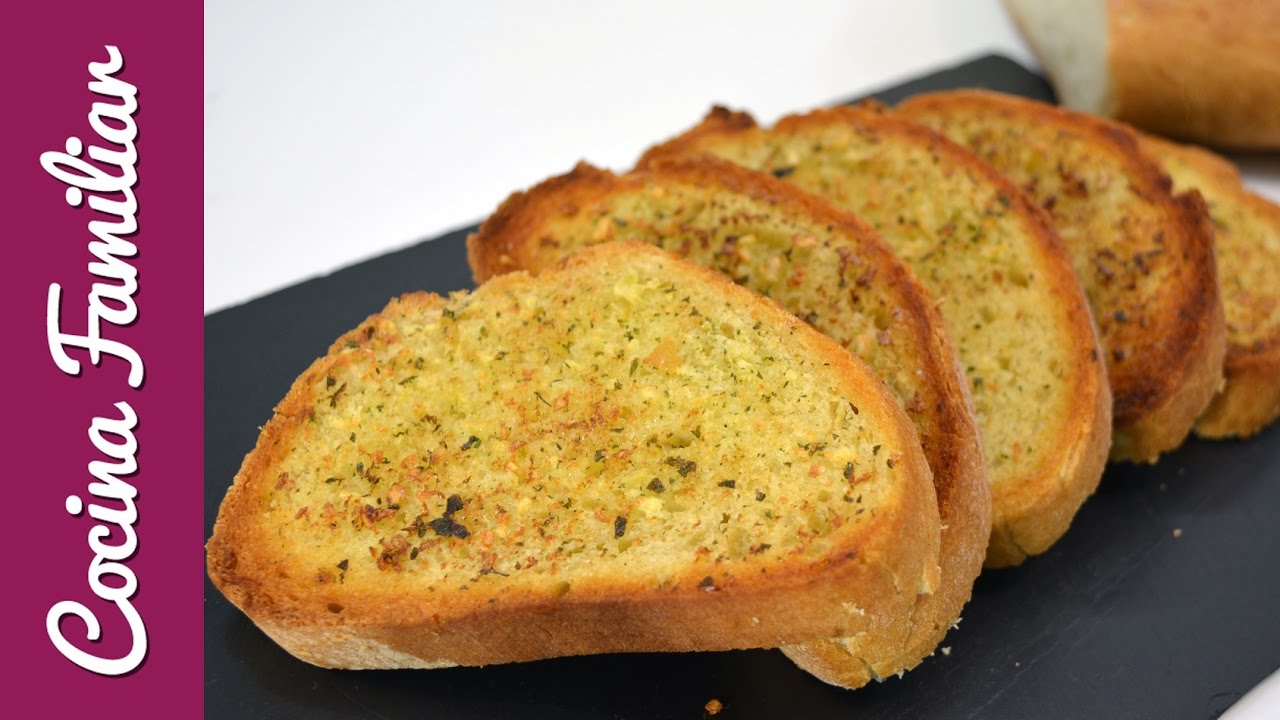 Pan de ajo receta rápida y fácil - como hacer pan de ajo - cocina familiar - food