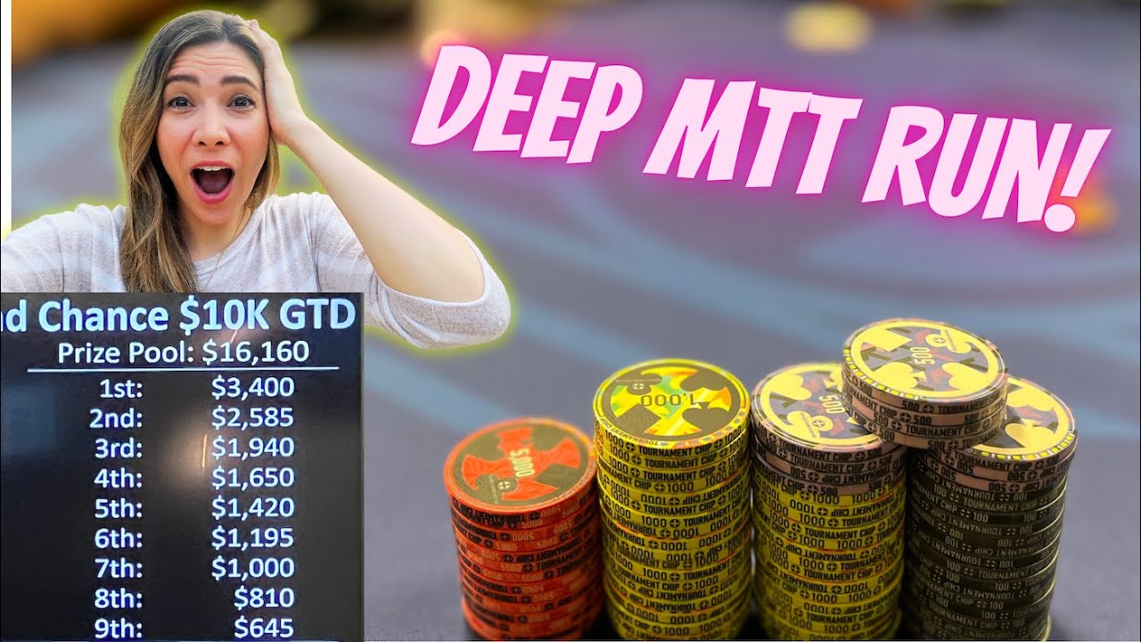 Deep Run In $10,000 GTD Tournament! How To Beat Low Stakes MTTs…Full Hand Analysis! Poker Vlog #78